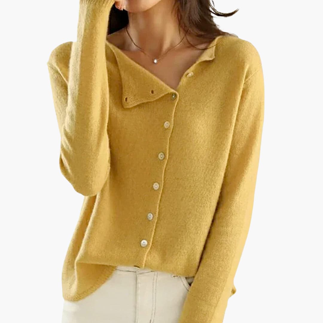 Long-Sleeve Buttoned Cardigan for Women – Stylish & Comfortable