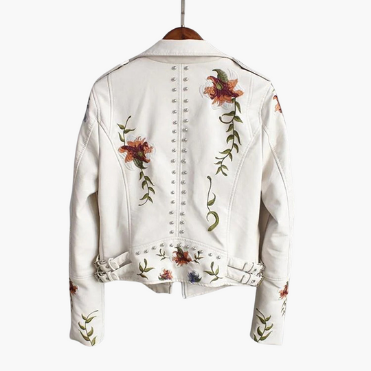 Women’s Jacket with Floral Embroidery and Structured Fit