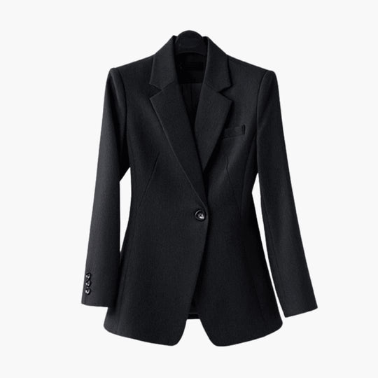 Women’s Blazer Set with Notched Lapel and Straight-Leg Trousers