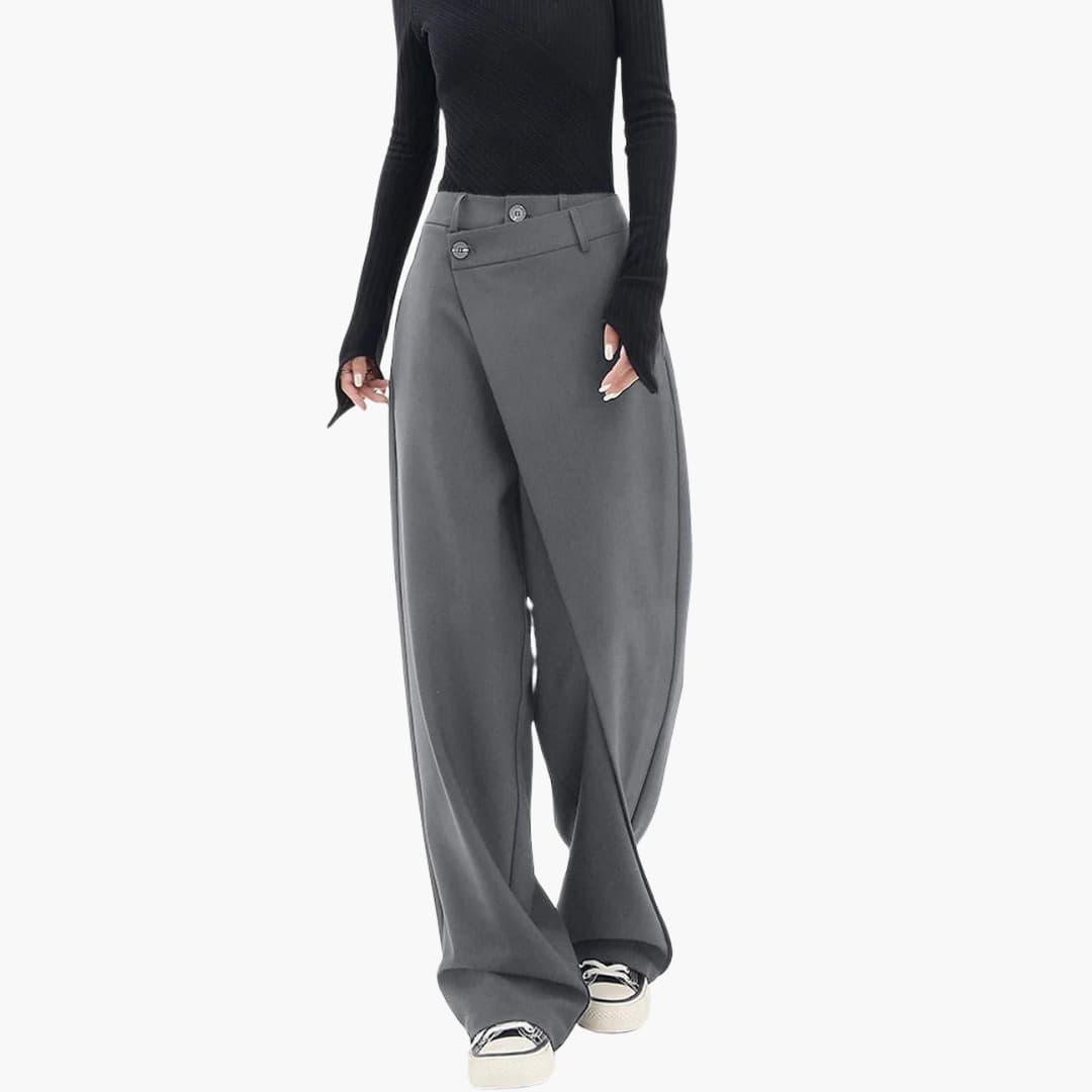 Women’s Slim Fit Trousers with Structured Waistband