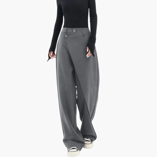 Women’s Slim Fit Trousers with Structured Waistband