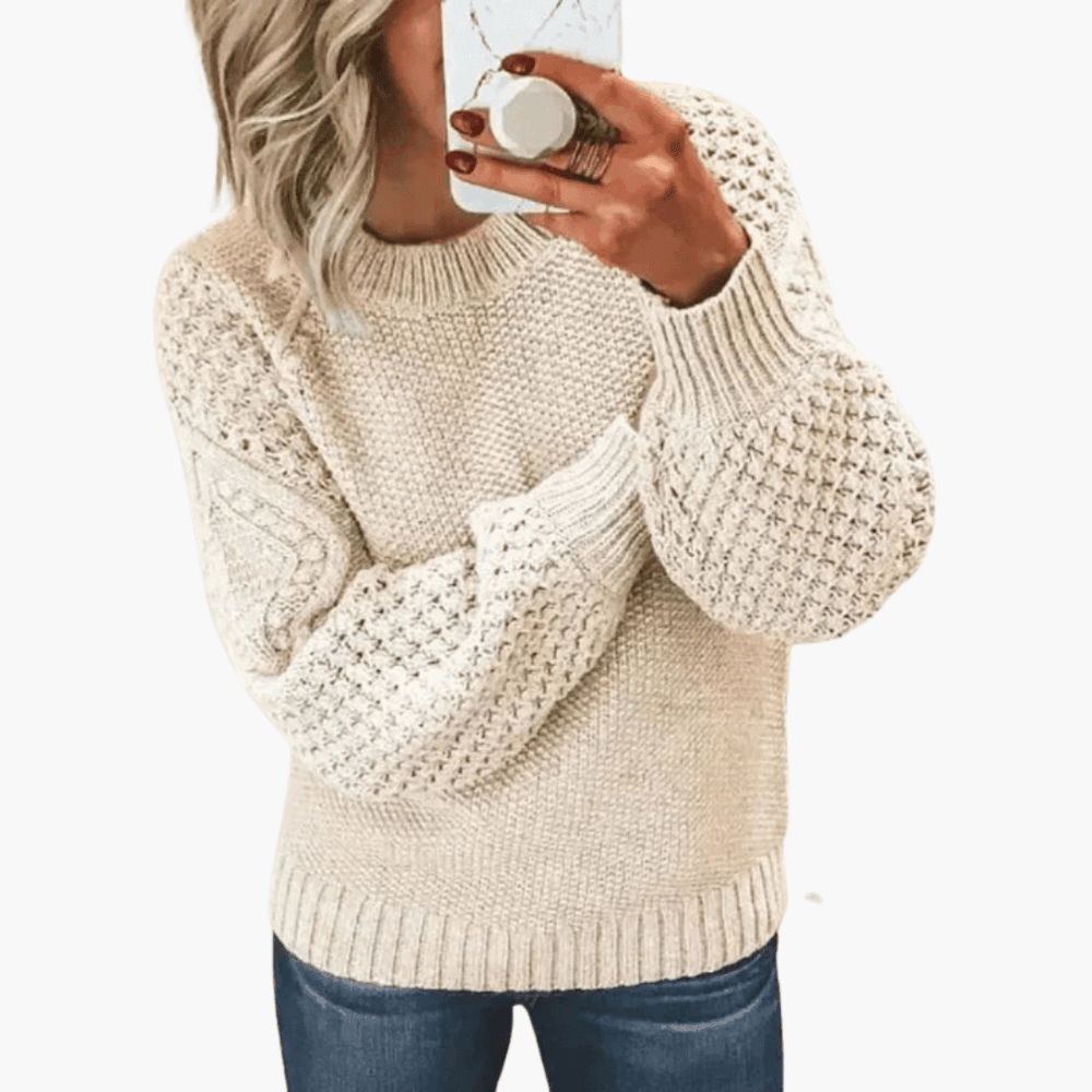 Women’s Knit Jumper with Long Sleeves and Pullover Style