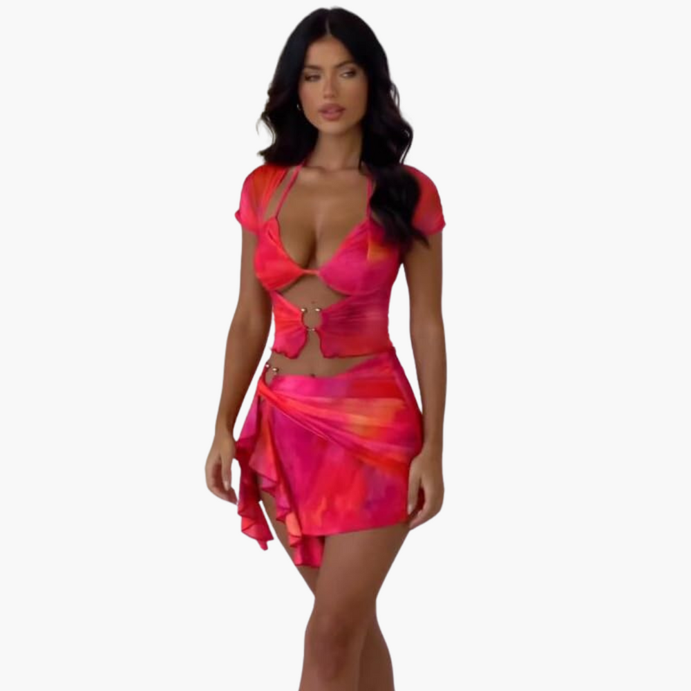 Women’s Co-Ord Set with Cut-Out and Contoured Design