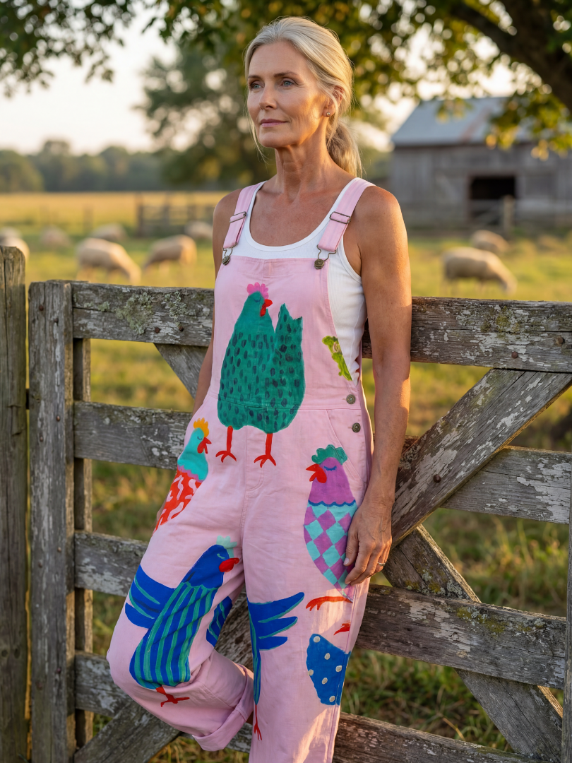 Sanna | Hen Motif Jumpsuit