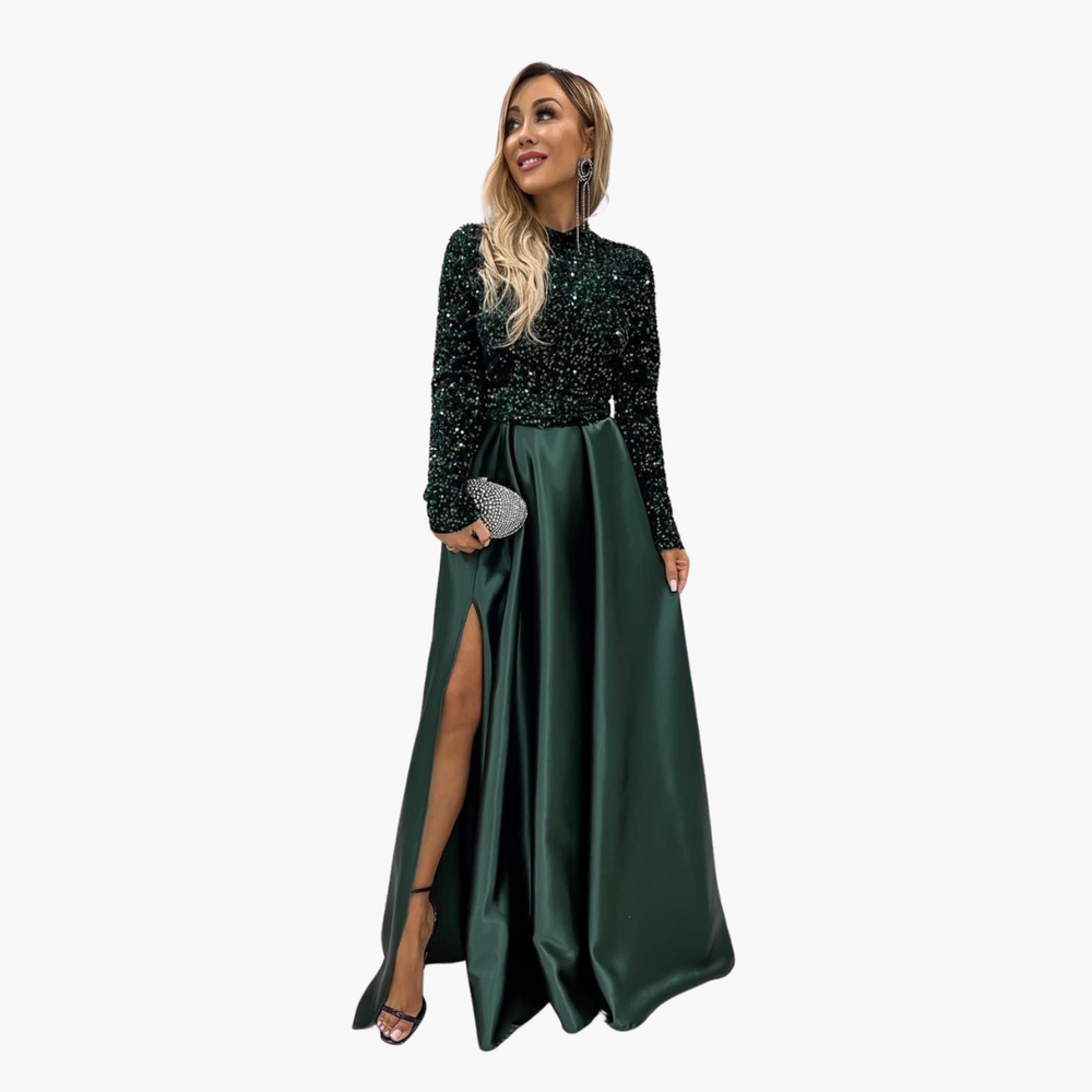 Women’s Off-the-Shoulder Dress with Smocked Bodice and Puff Sleeves