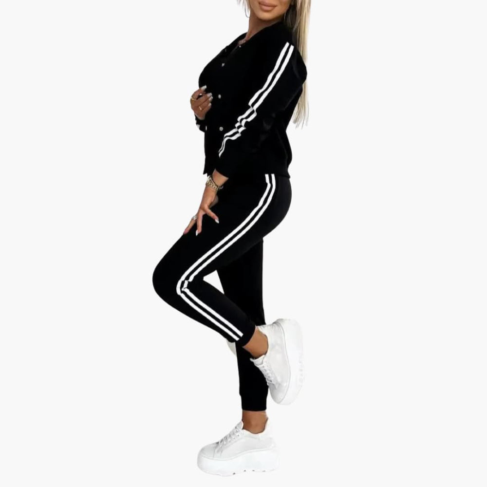 Women’s Three-Piece Set with Tank, Joggers, and Jacket