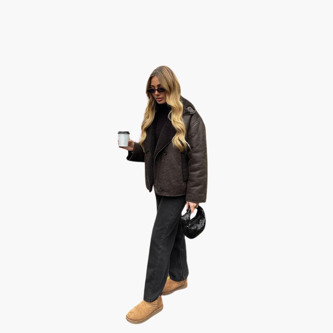 Women’s Shearling Jacket with Lined Interior