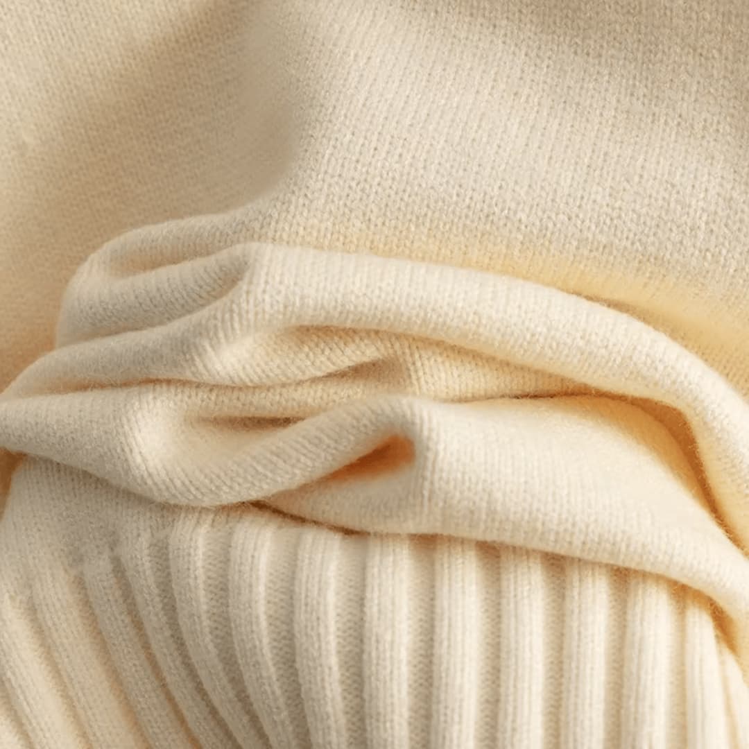 Women's Turtleneck Jumper Set with Relaxed Fit and Wide-Leg Trousers