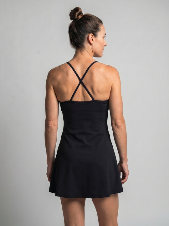 Daya | Spaghetti Strap Flared Tennis Dress