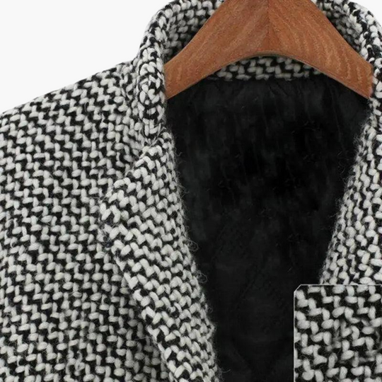 Women’s Longline Wool-Blend Trench Coat with Tailored Fit