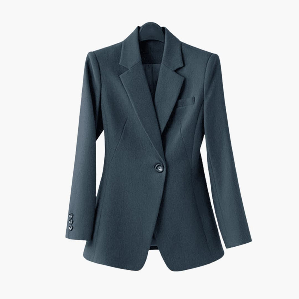 Women’s Blazer Set with Notched Lapel and Straight-Leg Trousers