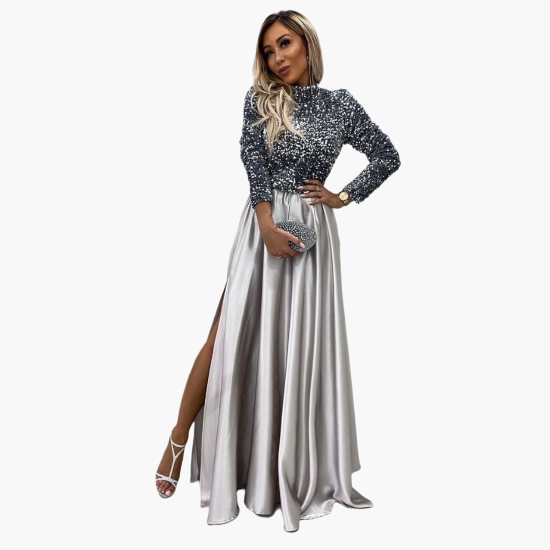 Women’s Off-the-Shoulder Dress with Smocked Bodice and Puff Sleeves