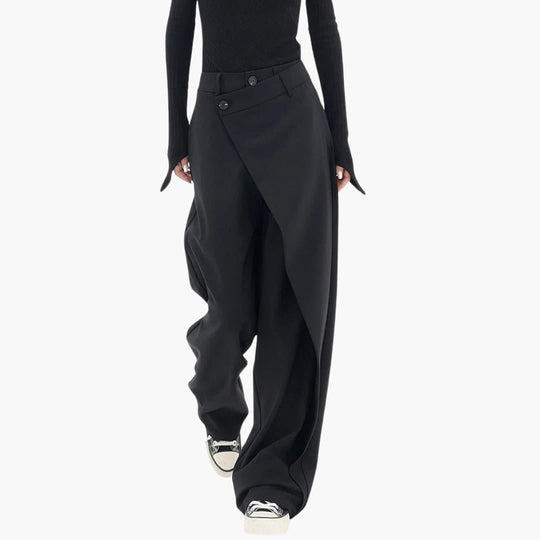 Women’s Slim Fit Trousers with Structured Waistband