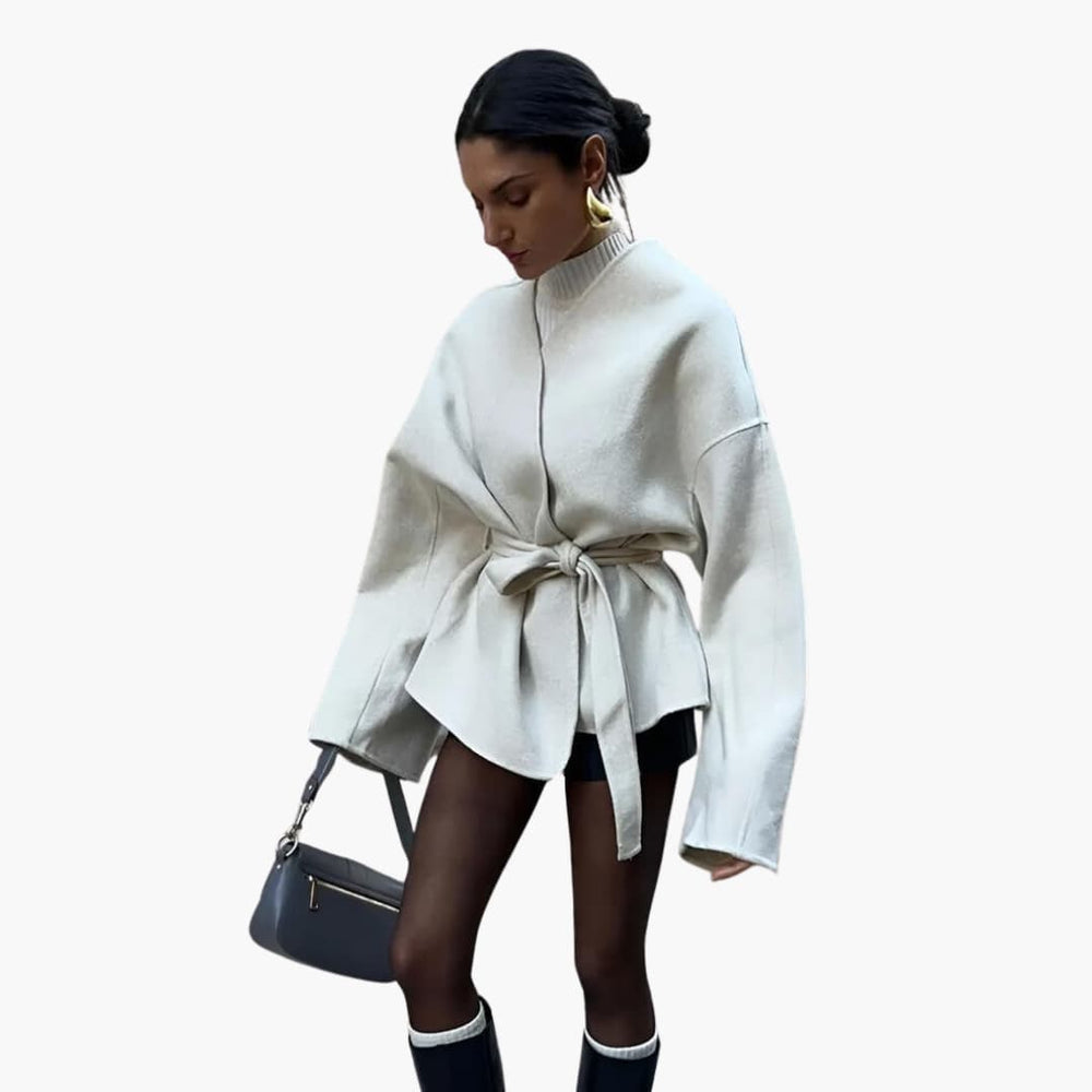 Belted Kimono Jacket – Women's Long Sleeve Wrap Coat - Made by Jessica