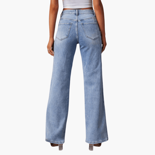 Women’s High-Waist Flare Jeans with Vintage Style
