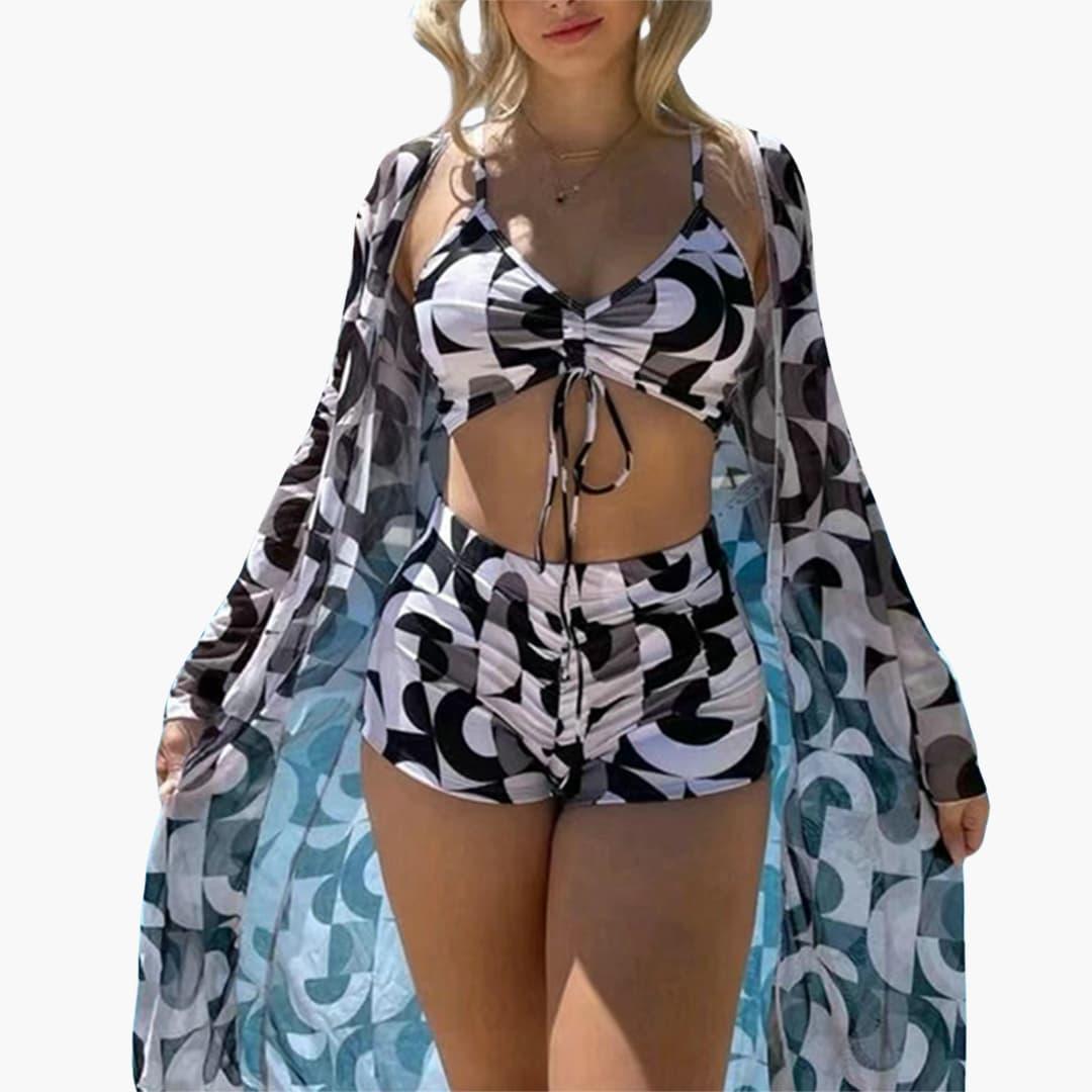 3-Piece Swimsuit Set with Cover-Up – Women's Beachwear - Made by Jessica