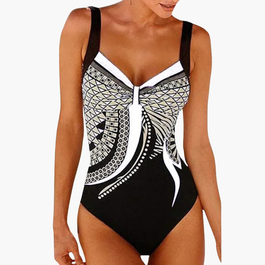 Women’s One - Piece Swimsuit with Fitted Silhouette and Classic Design