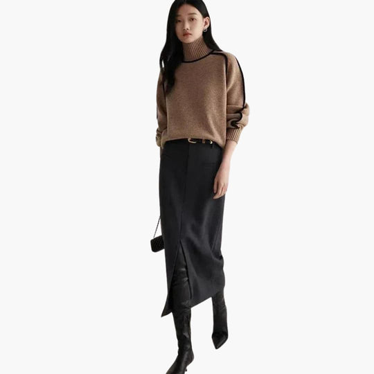 Women’s Turtleneck Jumper with Long Sleeves and Cosy