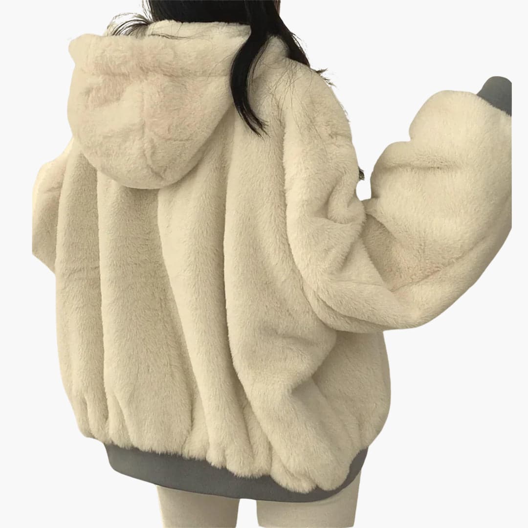 Women’s Reversible Jacket with Balloon Sleeves and Dual Surfaces