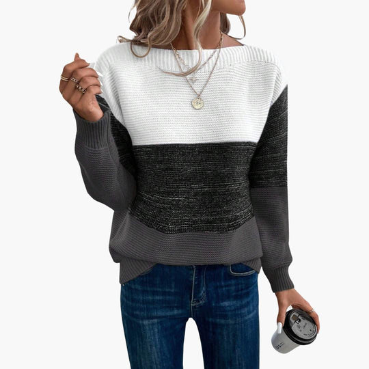 Women’s Ombre Knit Jumper with Long Sleeves and Pullover Style