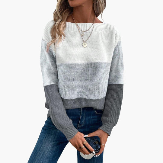 Women’s Ombre Knit Jumper with Long Sleeves and Pullover Style