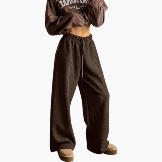 Women's Joggers with Elastic Waist and Side Pockets